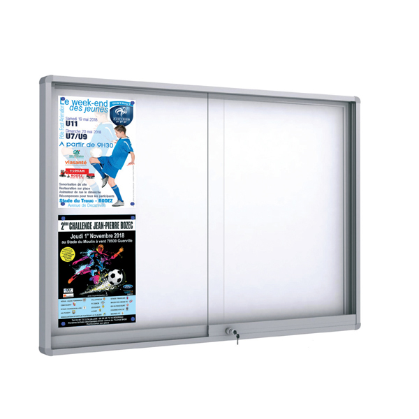 VITRINE Visual-Displays Coulissante METAL 18 Feuilles