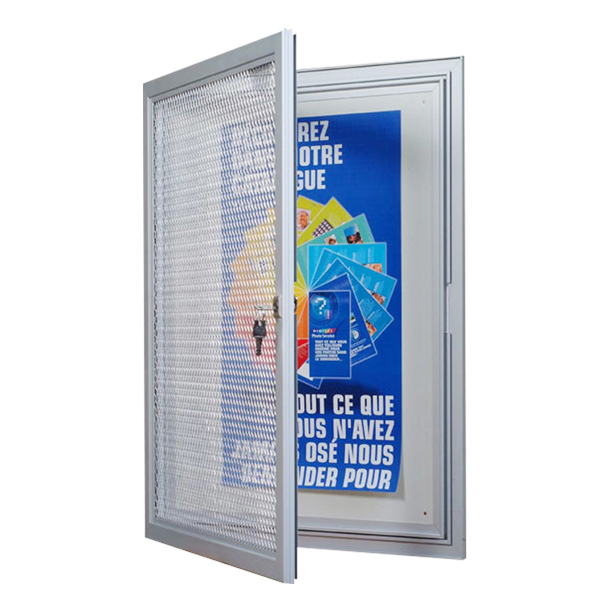 Vitrine Grillagée EDIMETA 12 x A4 alu anodisé