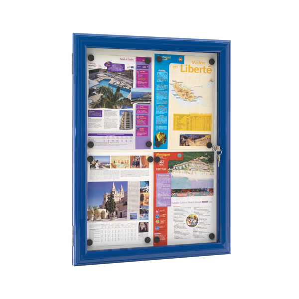 VITRINE Visual-Displays Etanche 4 Feuilles BLEU