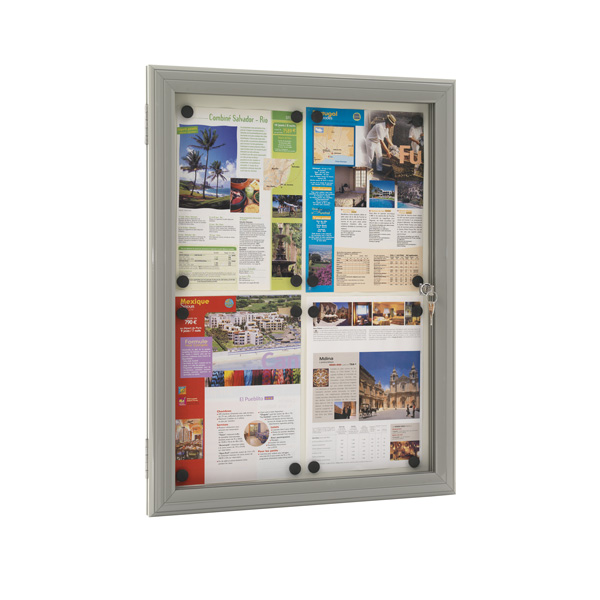 VITRINE Visual-Displays Etanche 4 Feuilles GRIS