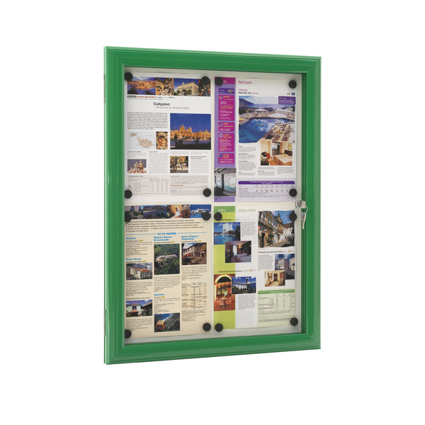 VITRINE Visual-Displays Etanche 4 Feuilles VERT