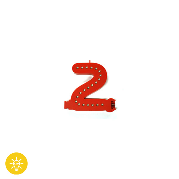 Chiffre  Lumineux " LED " assemblable  " 2 "