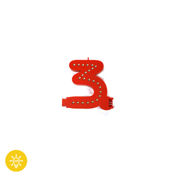 Chiffre  Lumineux " LED " assemblable  " 3 "
