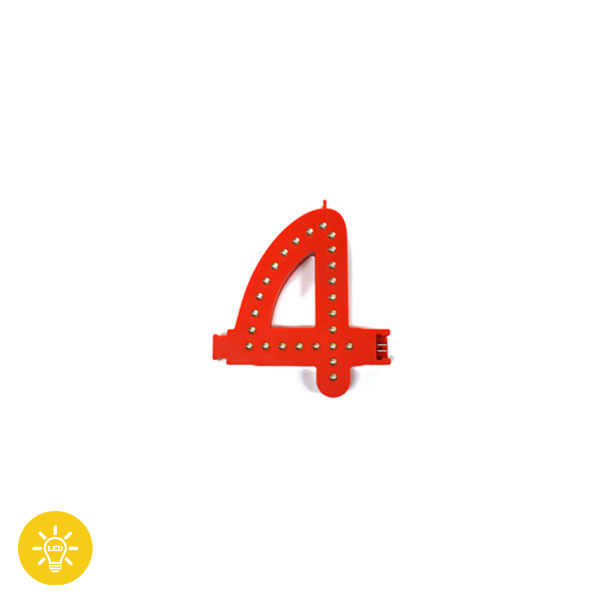 Chiffre  Lumineux " LED " assemblable  " 4 "