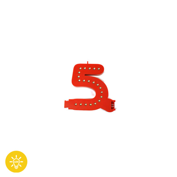 Chiffre  Lumineux " LED " assemblable  " 5 "