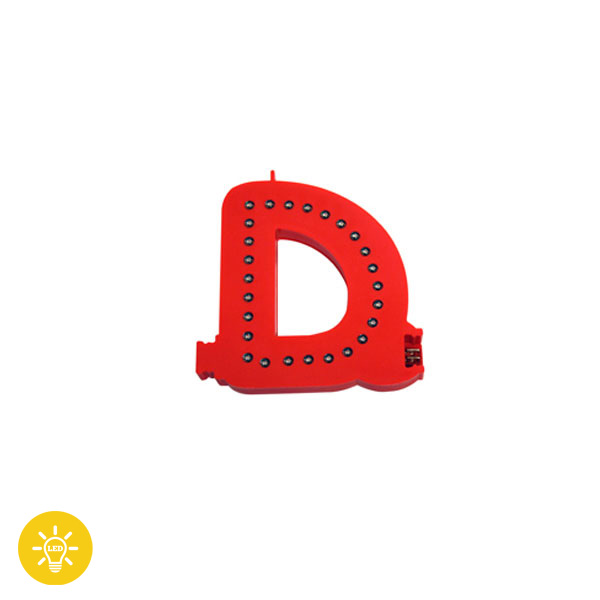 Lettre Lumineuse " LED " assemblable  " D "