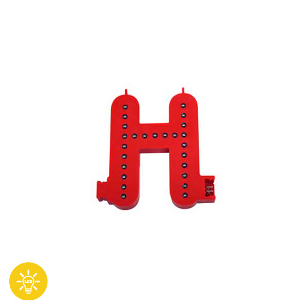 Lettre Lumineuse " LED " assemblable  " H "