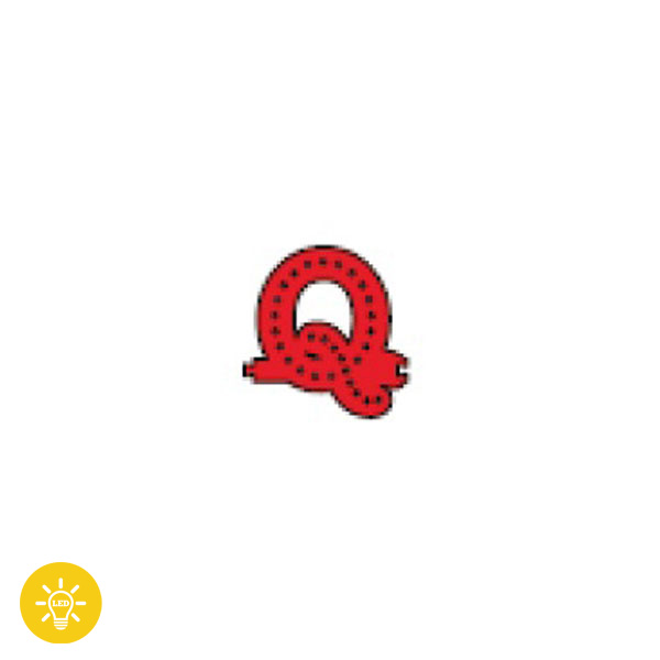 Lettre Lumineuse " LED " assemblable  " Q "