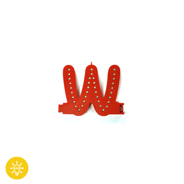 Lettre Lumineuse " LED " assemblable  " W "
