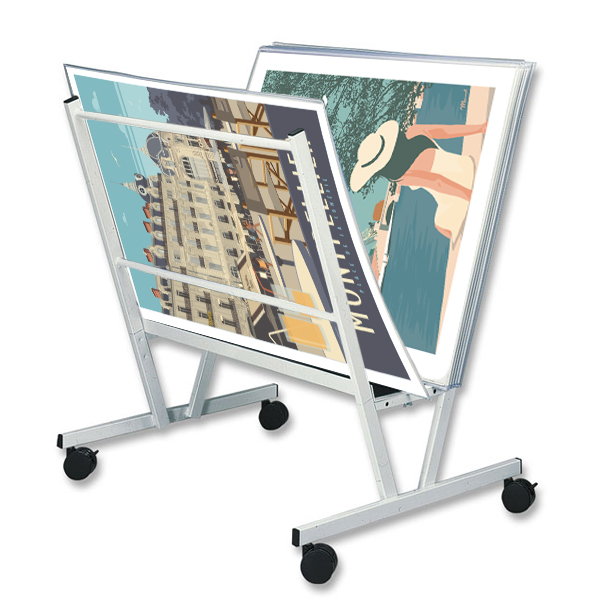 CHARIOT POSTER GM 70 x 100 SUR ROULETTES