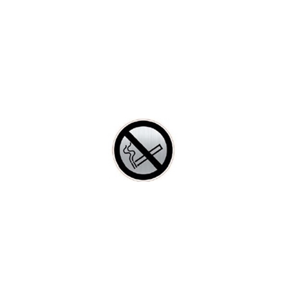 Plaque Picto Alu Rond 80 mm INTERDIT DE FUMER (Palu 13)