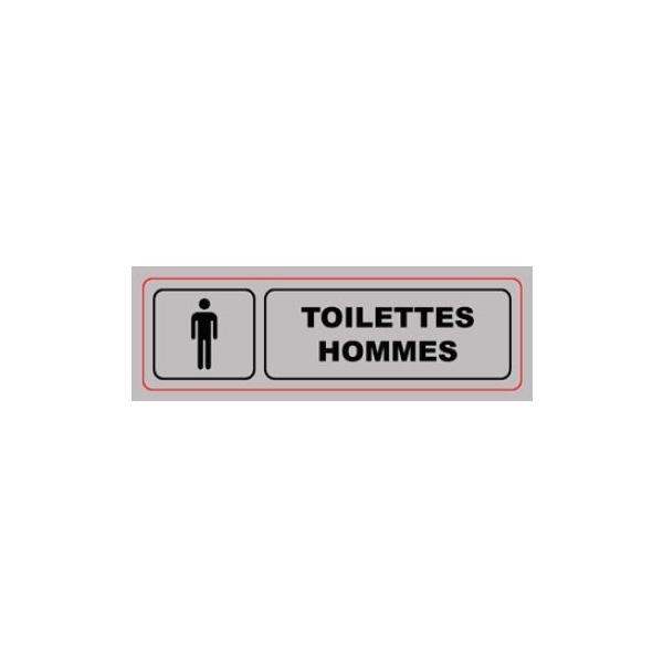 Plaque Signa PVC 170x50 mm TOILETTES HOMMES (S.32)