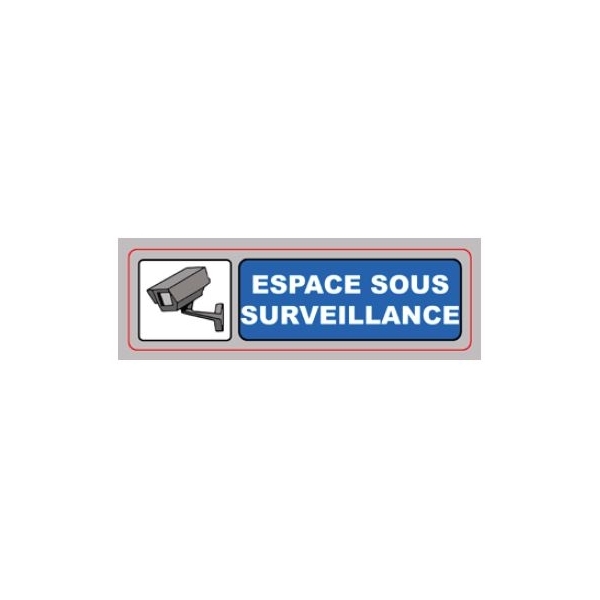 Plaque Signa PVC 170x50 mm ESPACE S/SURVEILL. (S.39)