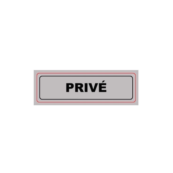 Plaque Signa PVC 170x50 mm PRIVE (S.14)