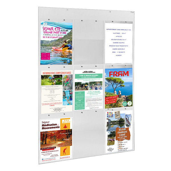 Panneau PlexiGlass 9 Visuels A.4 Portrait/Vertical