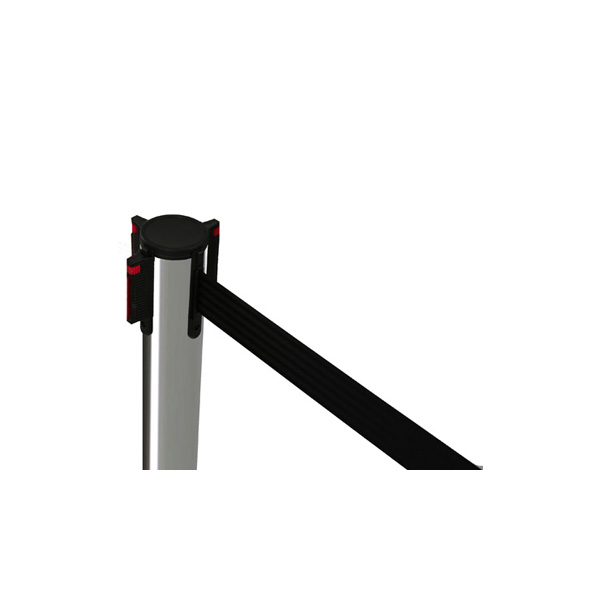 Poteau Guidage CHROME Sangle NOIR Budget