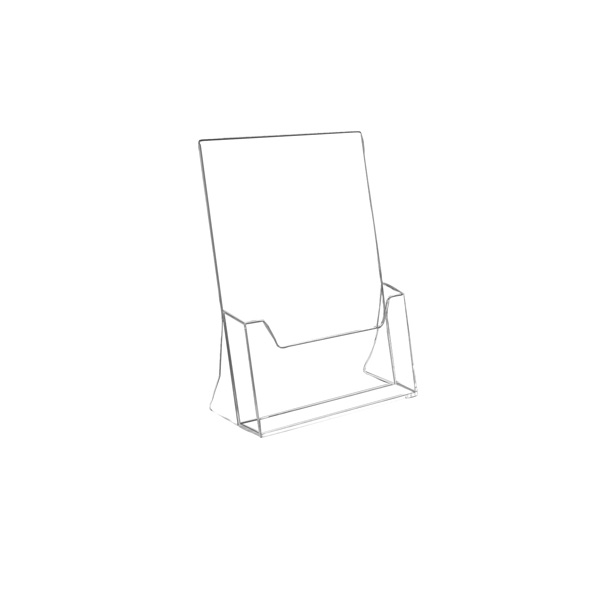 Porte Brochure Comptoir Cristal ECO 1 x A4 (297x210 mm)