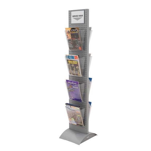 Totem Brochures INFO-DISPLAYS 8 Cases + 2 Visuels R°V°