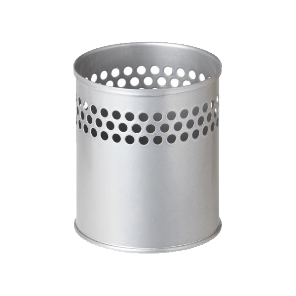 Pot à Crayons & Stylos Métal GRIS laqué