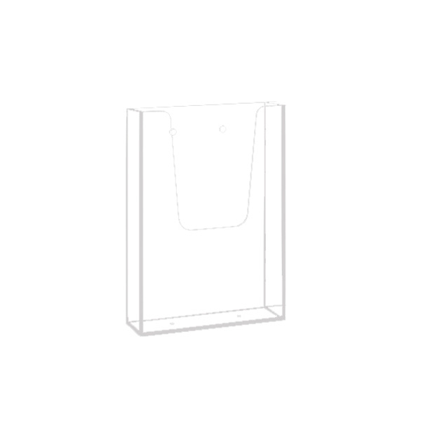 Porte Brochure  Mural  Classique 1 case A5 (L.15.6 cm)