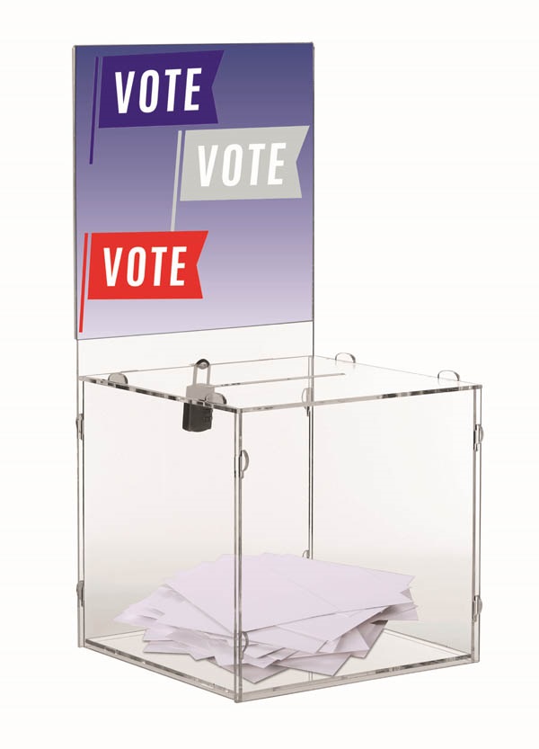 URNE TRANSPARENTE 20x21x21 + Porte-Affiche livrée en KIT