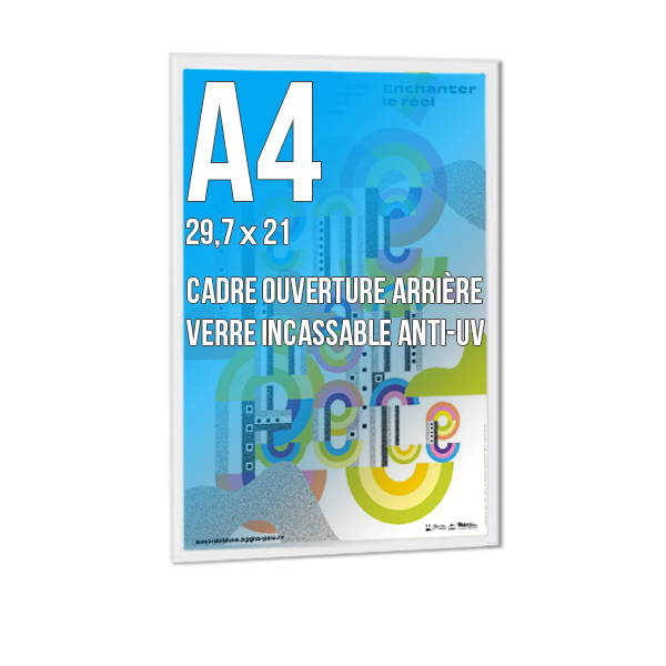 Cadre  DECO A4 Couleur BLANC