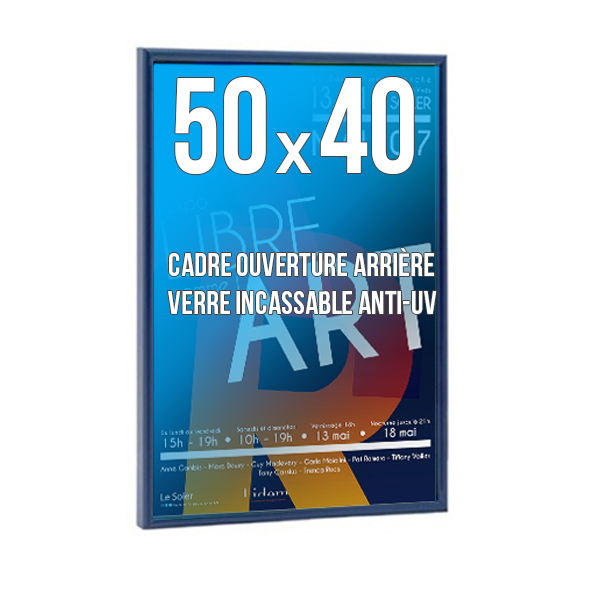 Cadre  DECO 40x50 cm Couleur BLEU