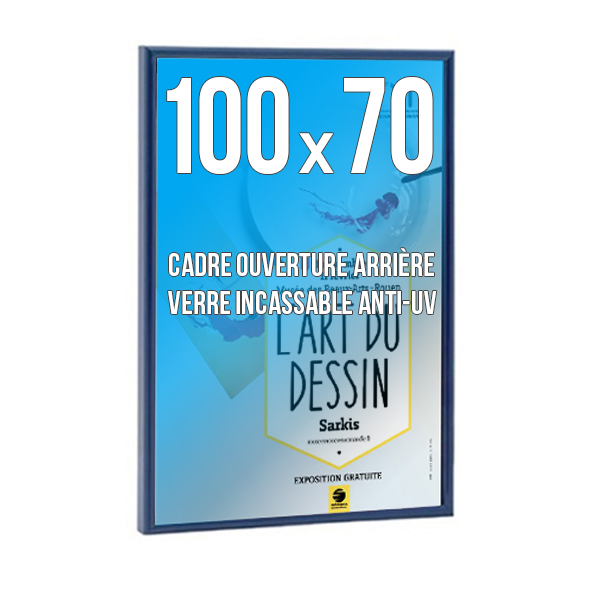 Cadre  DECO 70x100 cm Couleur BLEU