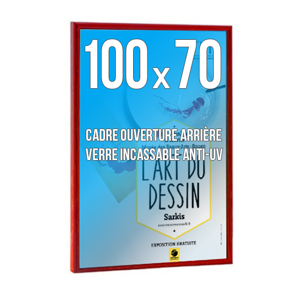Cadre  DECO 70x100 cm Couleur ROUGE