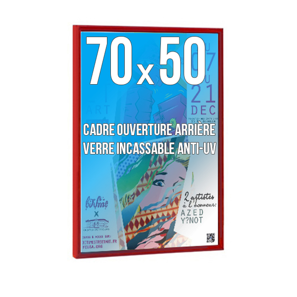 Cadre  DECO 50x70 cm Couleur ROUGE