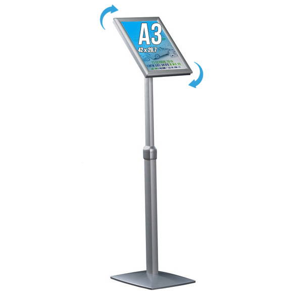 Porte-Message Design Metallic  Modulable A3 télescopique