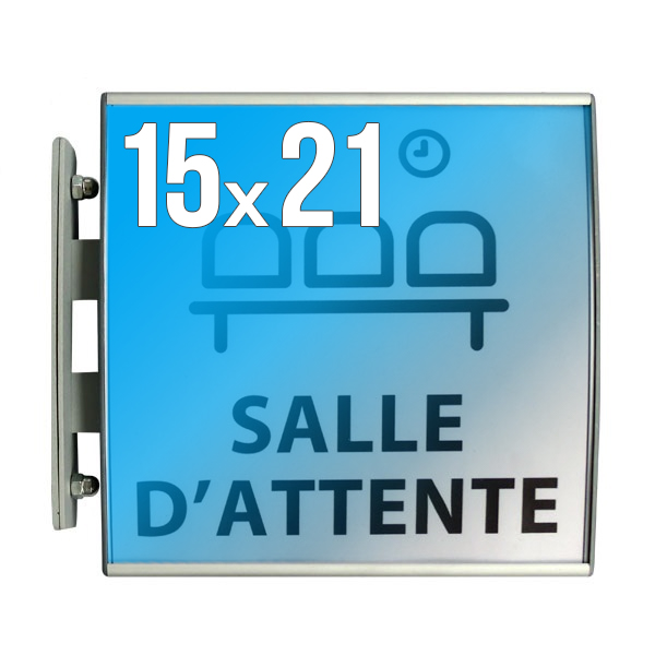 Signalétique Alu-Sign 15x21 cm Double face Drapeau