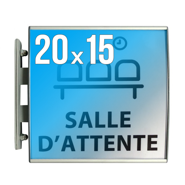 Signalétique Alu-Sign 20x15 cm Double face Drapeau