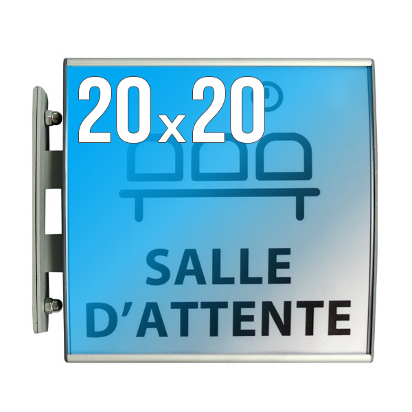 Signalétique Alu-Sign 20x20 cm Double face Drapeau