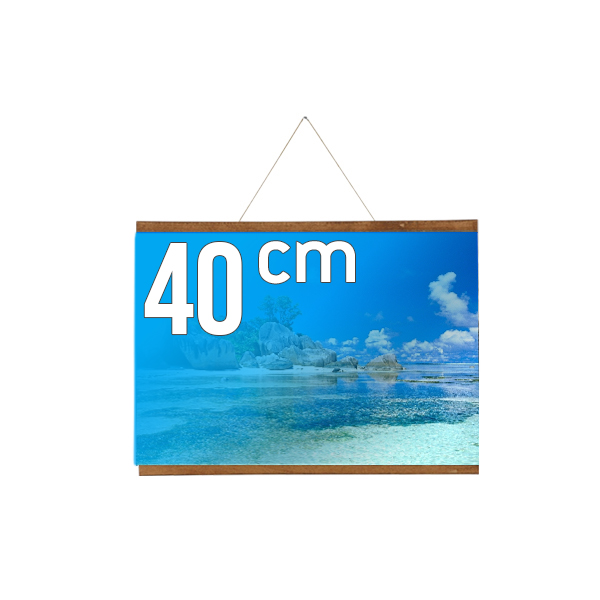 Porte affiche/Poster-magnétique-bois foncé 40cm