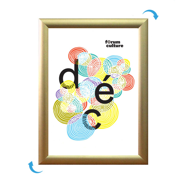 Cadre Affichage CLIC-CLAC Mural A4 OR/GOLD