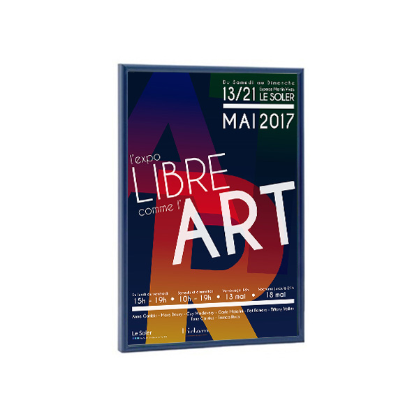 Cadre  DECO 40x50 cm Couleur BLEU