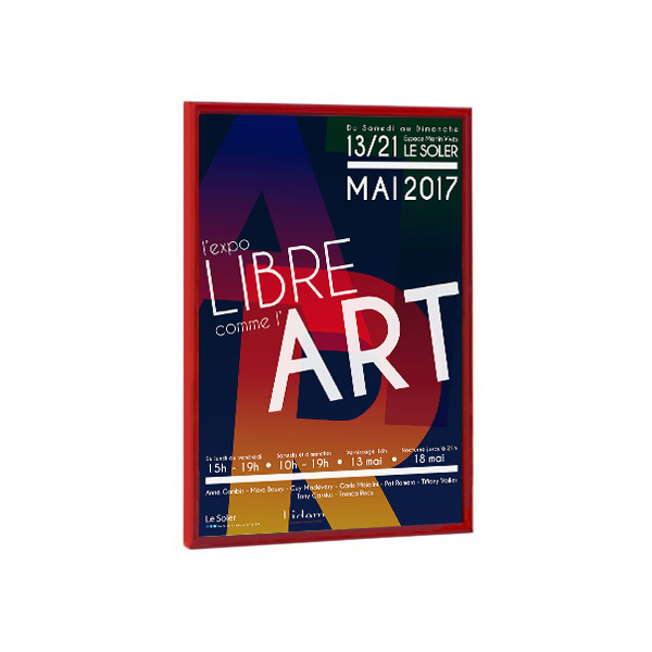 Cadre  DECO 40x50 cm Couleur ROUGE