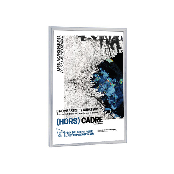 Cadre déco 40 x 60 cm aluminium chromé