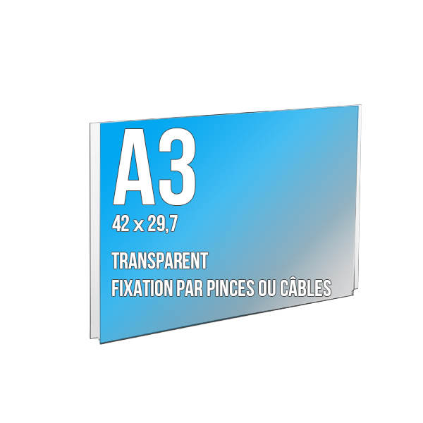 PORTE-AFFICHE CABLES A3 Horizontal