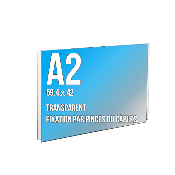 PORTE-AFFICHE CABLES A2 Horizontal
