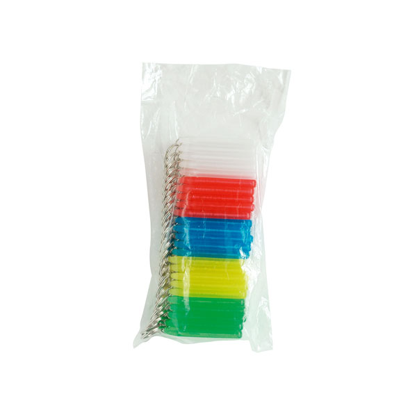 Sign Diffusion Lot De 50 Porte-Clés Avec Anneaux Et Étiquettes Colorées – Pratiques Et Colorés Pour École, Bureau & Maison