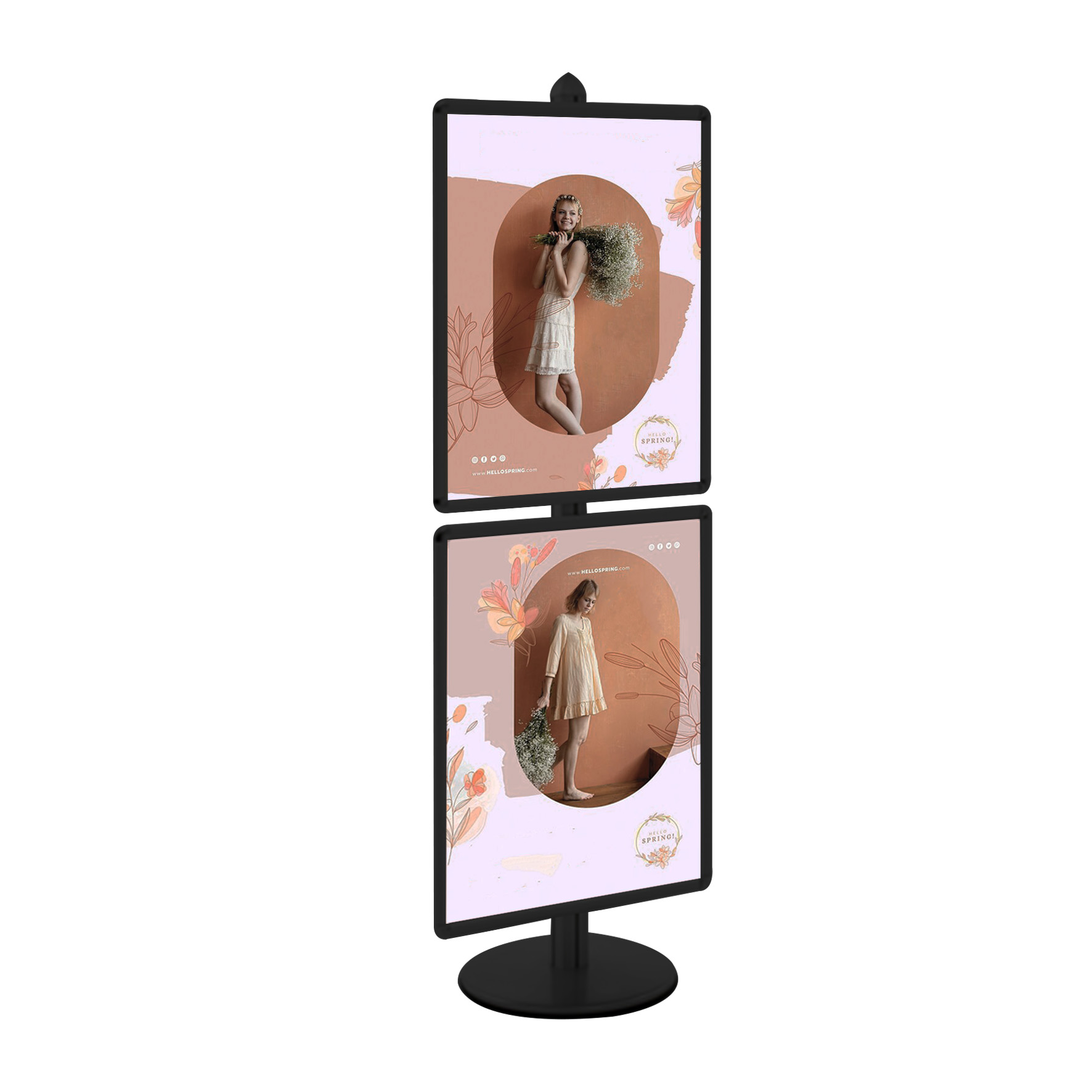 Présentoir Visual Displays 2 Cadres Cadro Clic 60x80cm Noir