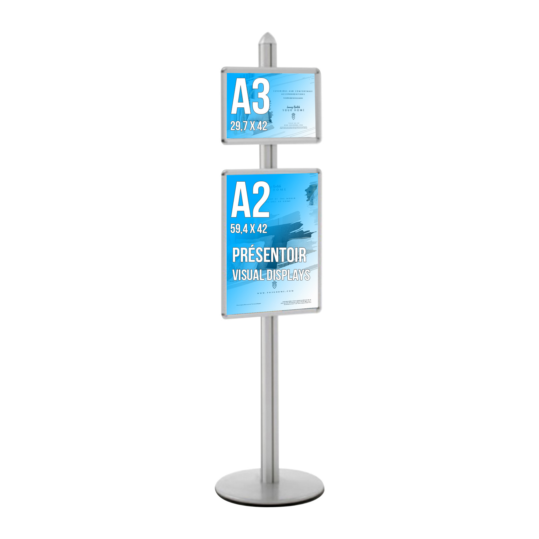 Presentoir Visual-Displays 1 Cadro-Clic A2 + 1 Cadro-Clic A3