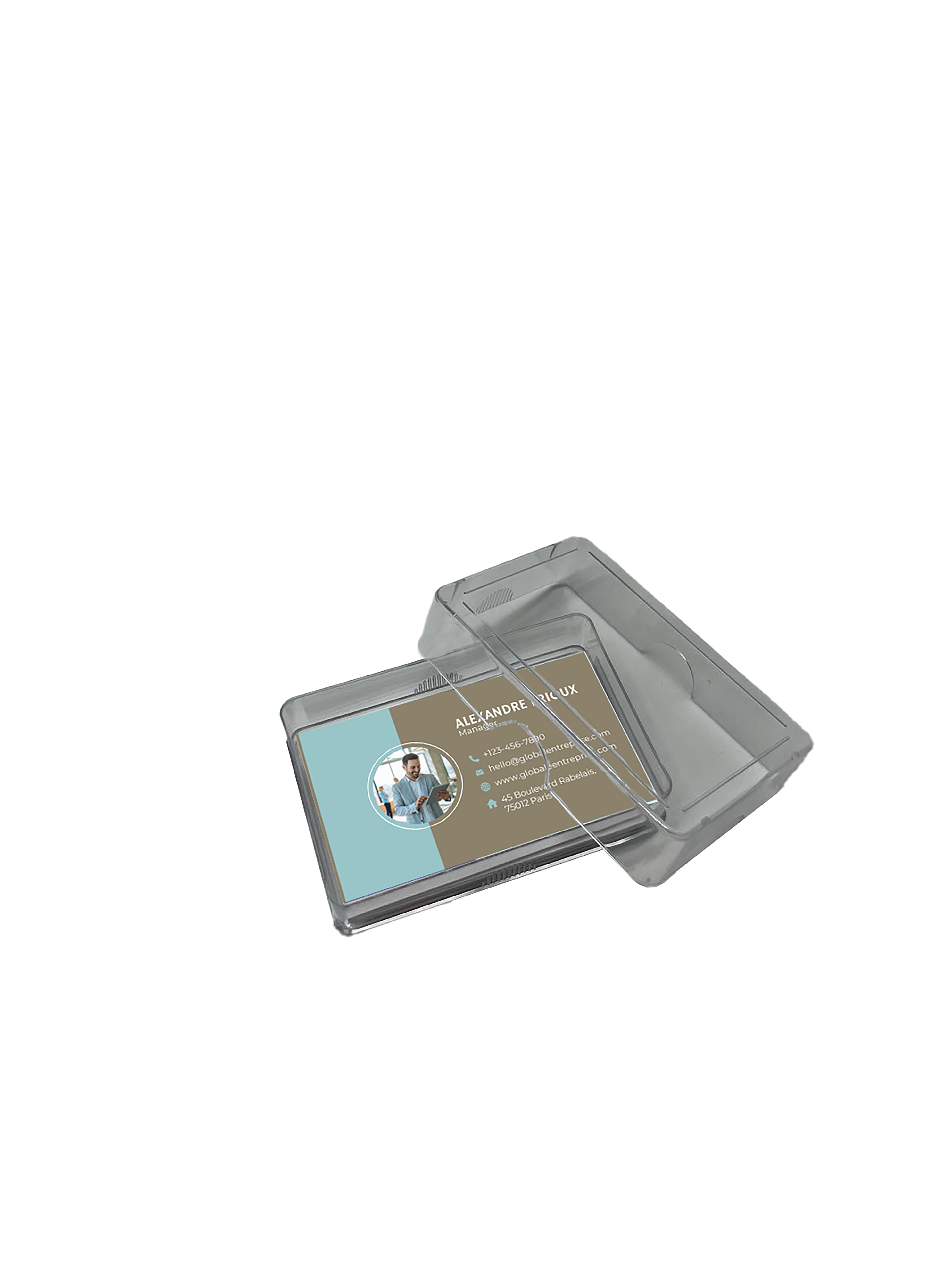 Boite Etui rigide pour Cartes de Visite 85x55mm