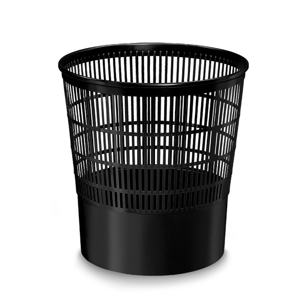 CORBEILLE A PAPIER AJOUREE NOIRE 16 L