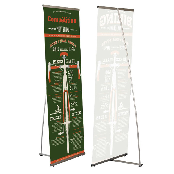 Visu-Stand Budget H.200  x L.60 cm Simple face