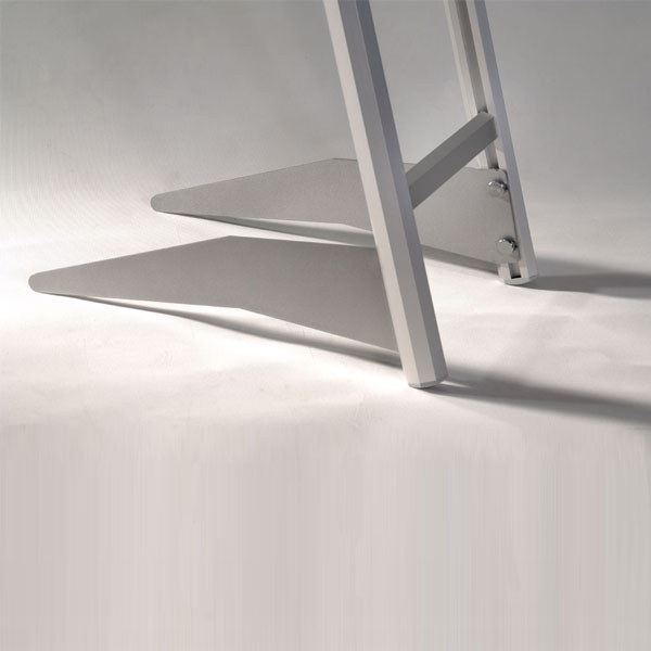 Présentoir  Brochures Design Metallic Arc Alu 4 Cases 