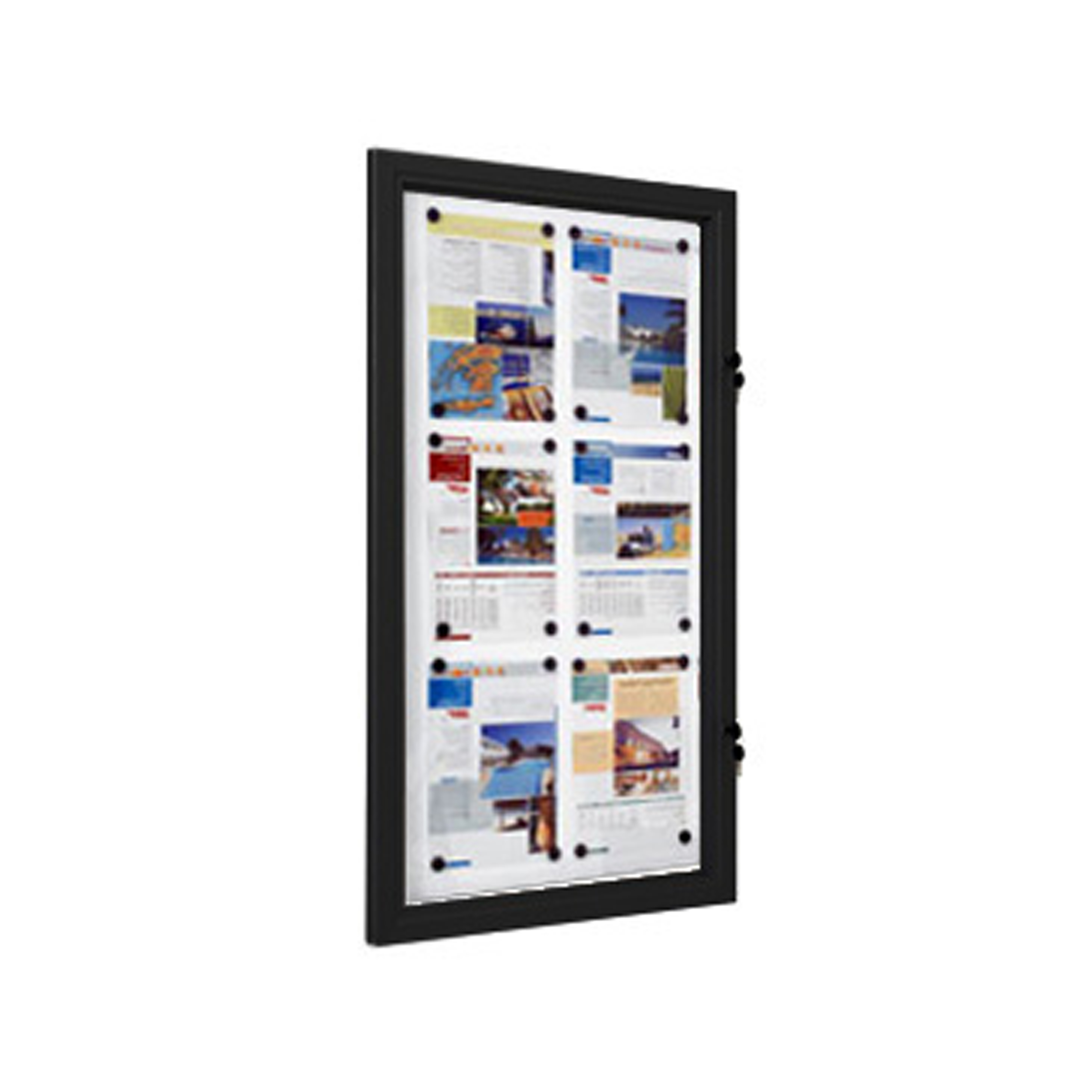 VITRINE Extérieure fond Métal 6 x A4 Noire RAL 9005