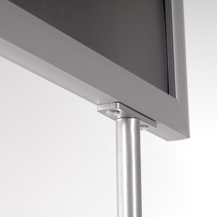 Porte Affiche/Message sur Pied Ovale B2 GRIS Info-Displays